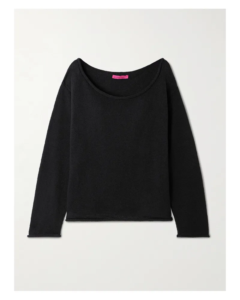 The Elder Statesman Nora Lite Oversized-pullover Aus Baumwolle - Schwarz Schwarz