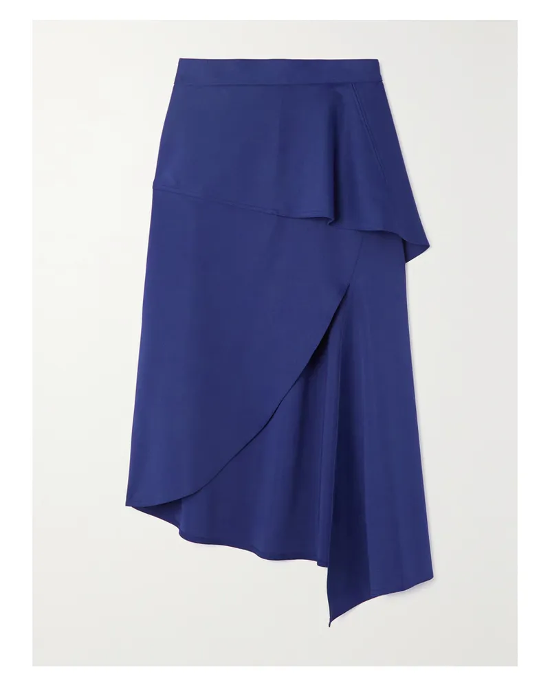 J.W.Anderson Mehrlagiger, Asymmetrischer Rock Aus Stretch-jersey - Blau Blau