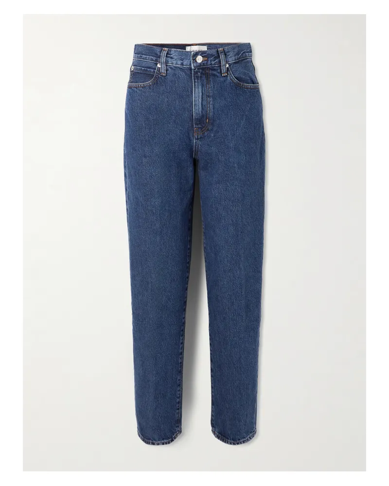 Frame Denim The Neat High-rise Straight-leg Jeans - Blue Blue