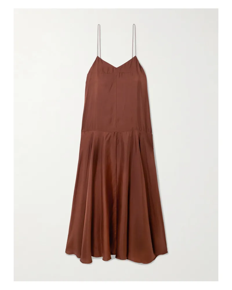 St. Agni Maxikleid Aus Seiden-twill - Rot Rot