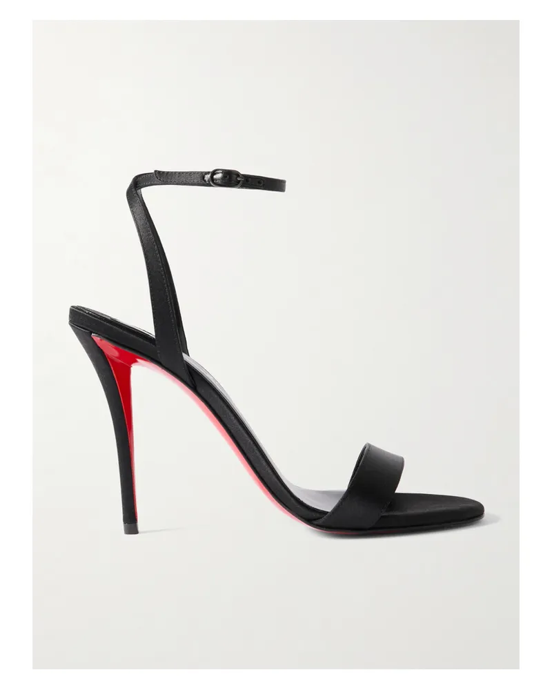 Christian Louboutin Miss Z 100 Sandalen Aus Satin - Schwarz Schwarz
