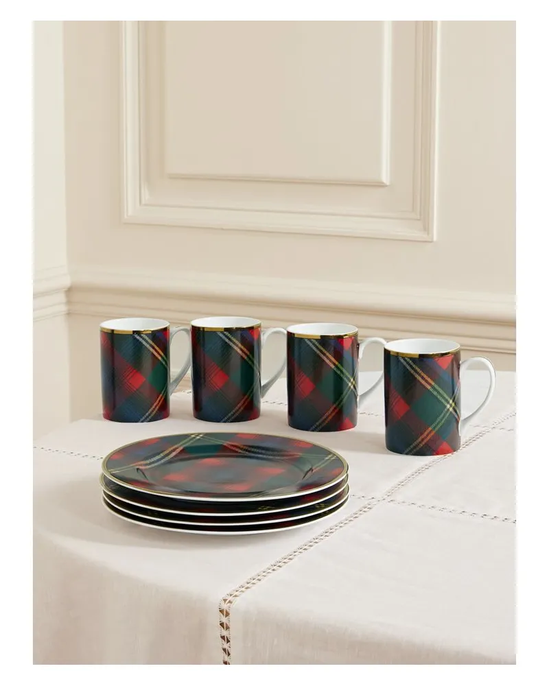 Ralph Lauren Home Alexander Geschirrset Aus Bedrucktem Porzellan Mit Goldfarbenen Details - Grün Grün