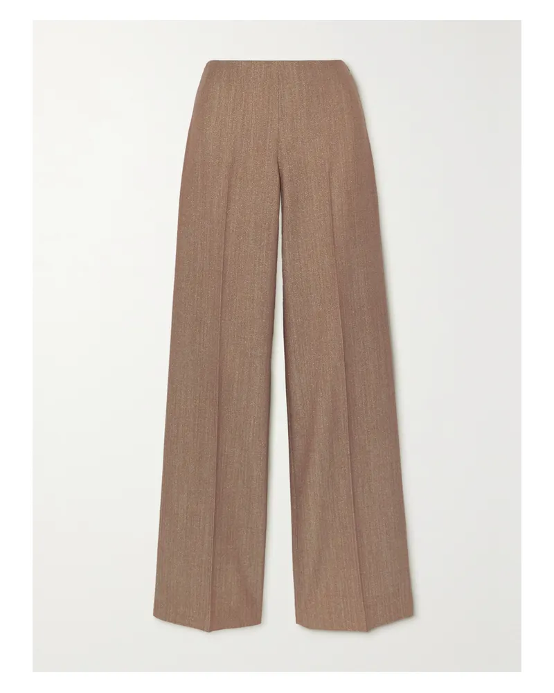 Stella McCartney Hose Mit Weitem Bein Aus Einer Wollmischung - Braun Braun