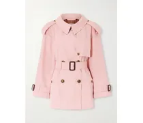 Fitzrovia Double-breasted Belted Cotton-poplin Trench Coat - Pink