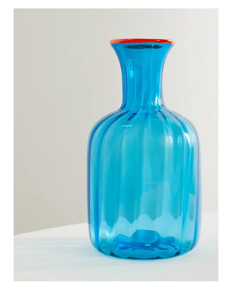 La DoubleJ Karaffe Aus Muranoglas - Blau Blau