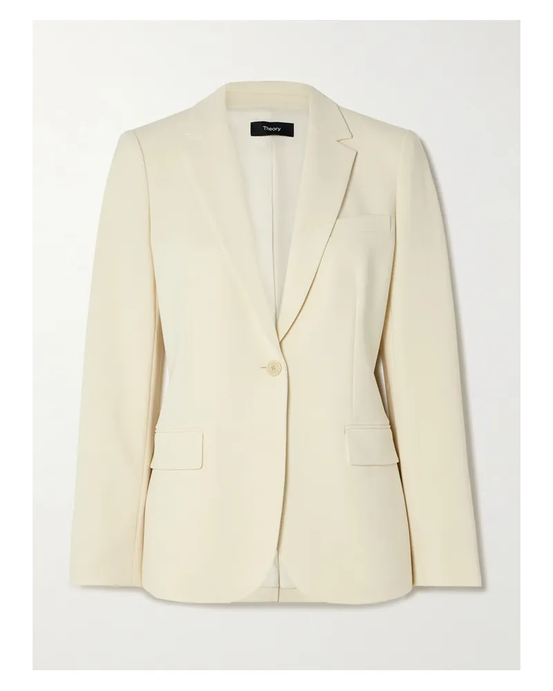 Theory Blazer Aus Crêpe - Wollweiß Wollweiß