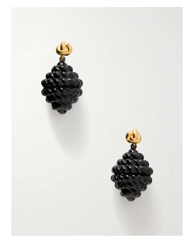 Totême Rope Drop Earrings - Black Black