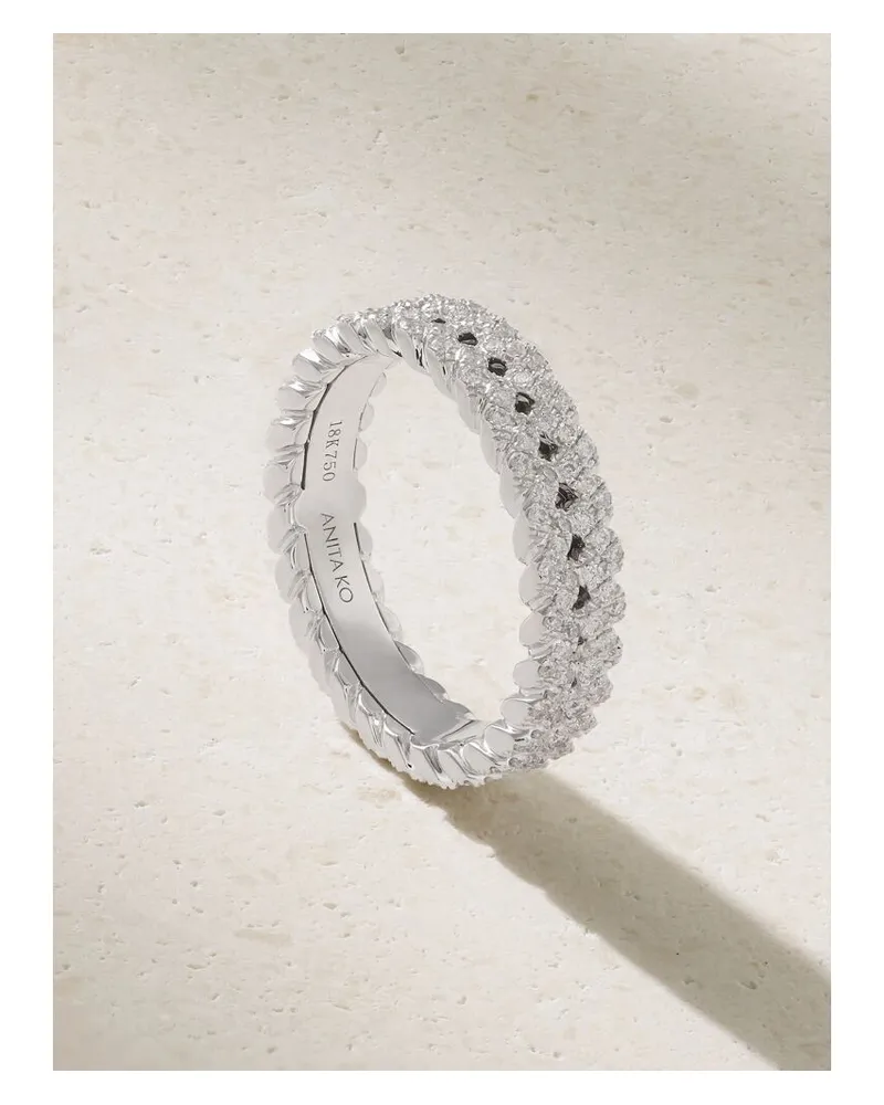 ANITA KO Ring Aus 18 karat Weißgold Mit Diamanten - Silber Silber