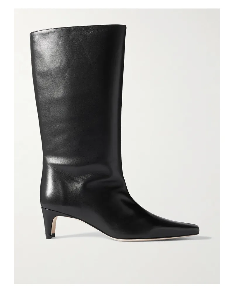 STAUD Wally Leather Boots - Black Black