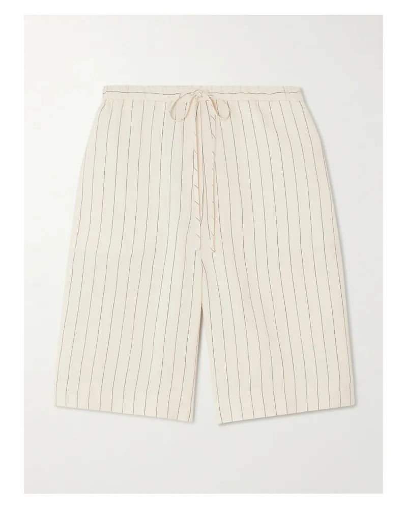 Totême Shorts Aus Webstoff Mit Nadelstreifen - Ecru Ecru