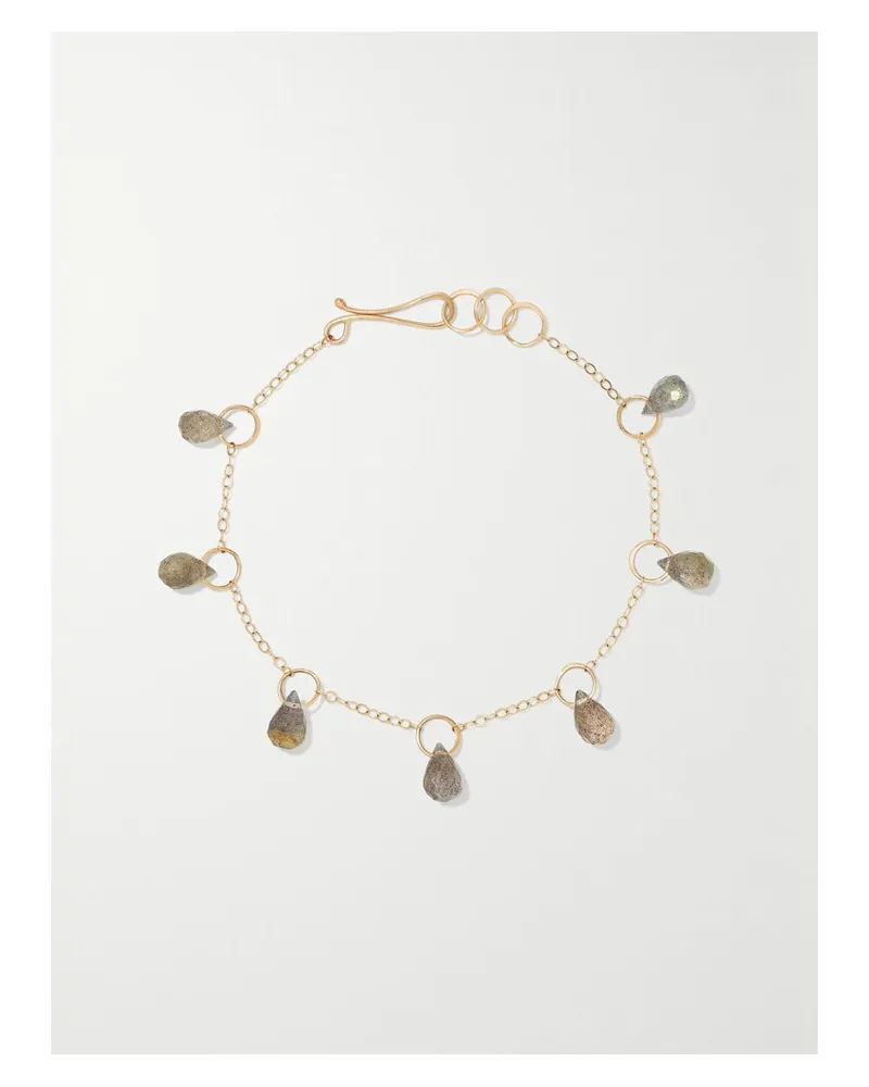 Melissa Joy Manning Armband Aus Recyceltem 14 Karat Gold Mit Labradorit Gold