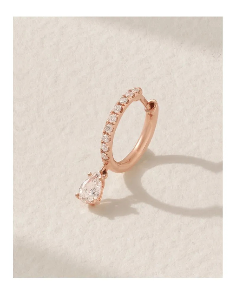 ANITA KO Huggies Einzelne Creole Aus 18 Karat Roségold Mit Diamanten Gold