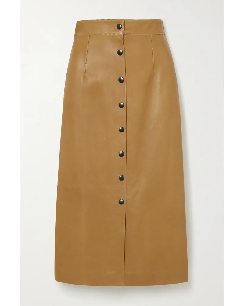 Isabel Marant Blehor Bleistiftrock Aus Leder - Braun Braun