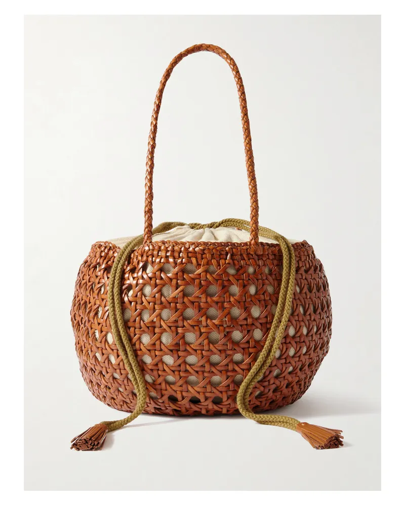 Dragon Diffusion Juventus Woven Leather Tote - Brown Brown