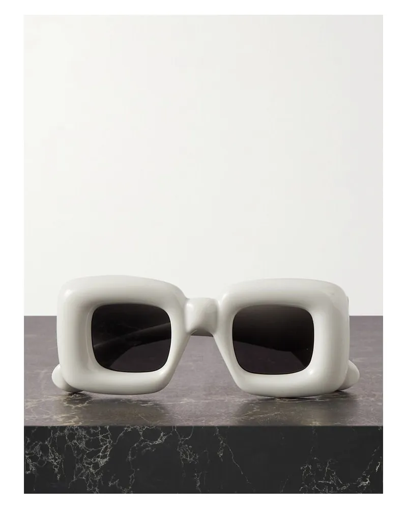 Loewe Inflated Oversized-sonnenbrille Mit Eckigem Rahmen Aus Azetat - Weiß Weiß