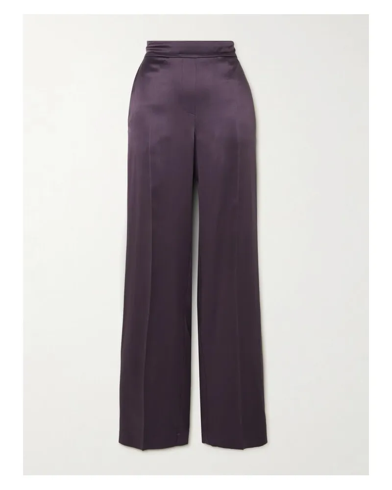 Joseph Tova Hose Mit Geradem Bein Aus Seidensatin - Lila Lila