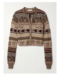 Ulla Johnson Liza Cardigan aus Jacquard-strick Elfenbein