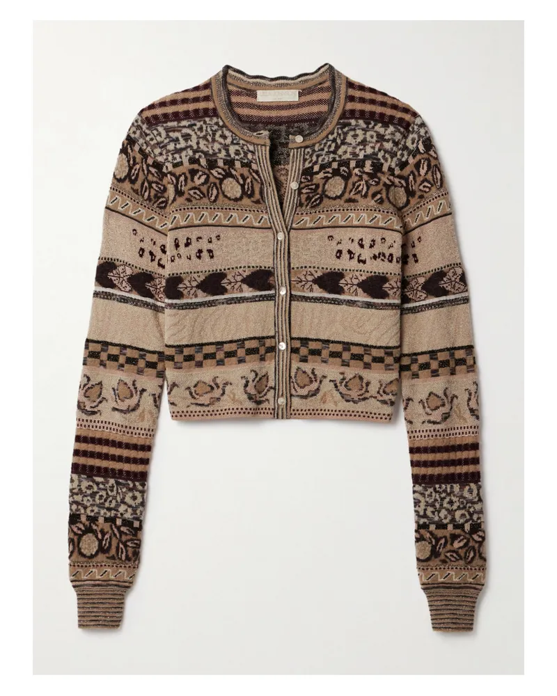 Ulla Johnson Liza Cardigan aus Jacquard-strick Elfenbein