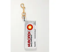 Nurofen™ Schlüsselanhänger Aus Leder Mit Goldfarbenen Details - Silber