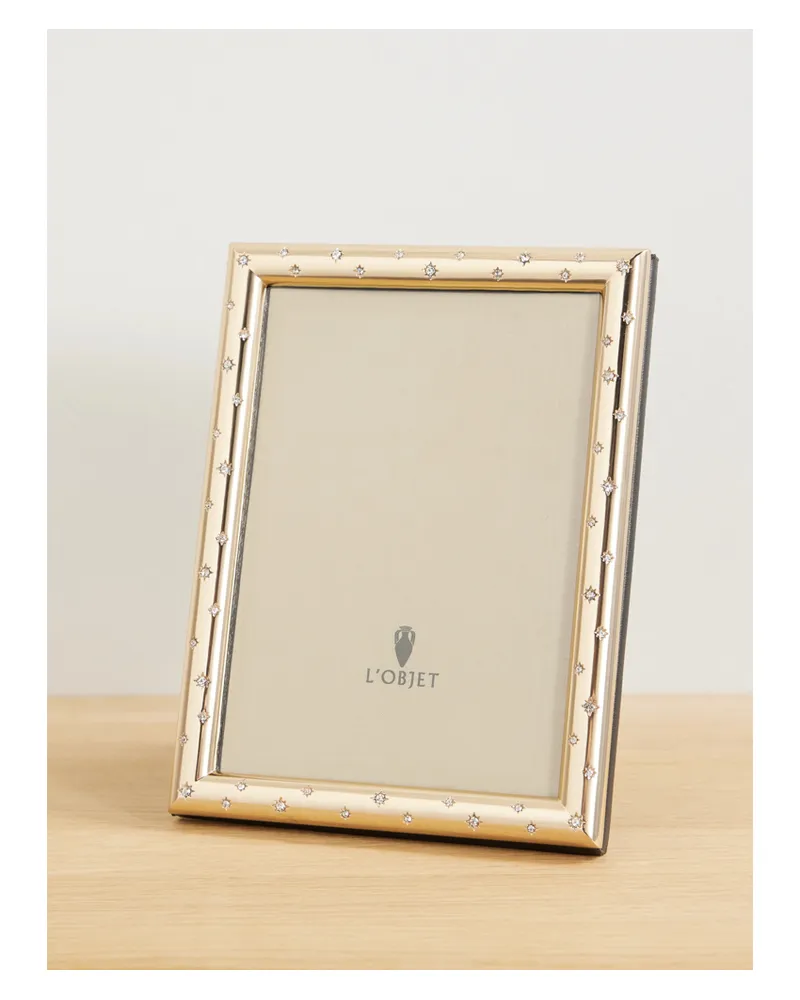 L’OBJET Stars 10 X 15 Cm Vergoldeter Bilderrahmen Mit Swarovski®-kristallen Gold