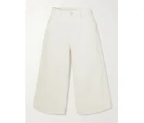 Maria Mcmanus Skater Wide-leg Denim Shorts - White