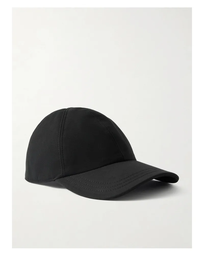 The Row Caspian Coated Cotton Baseball Cap - Black Black