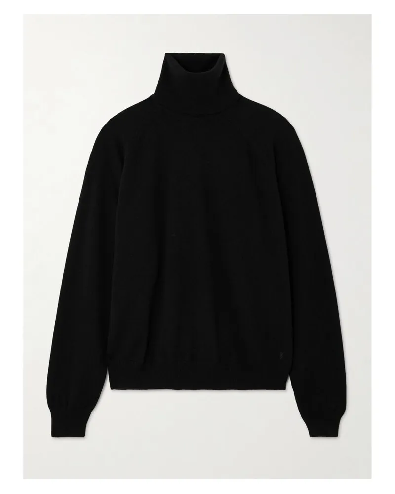 Saint Laurent Rollkragenpullover Aus Kaschmir - Schwarz Schwarz