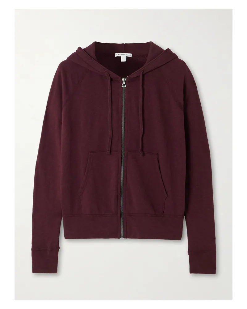 James Perse Cotton-terry Hoodie - Burgundy Burgundy