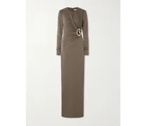 Mischa Robe Aus Stretch-jersey Mit Raffungen Und Verzierung - Grau
