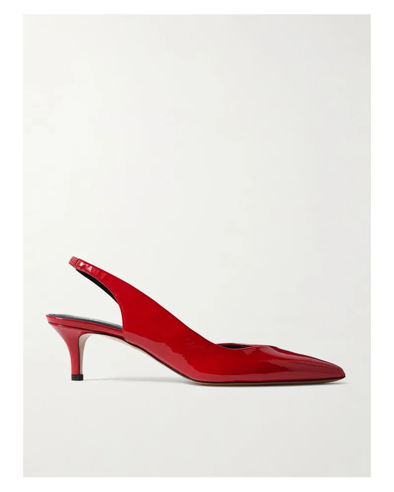 Isabel Marant Padim Slingback-pumps Aus Lackleder - Rot Rot