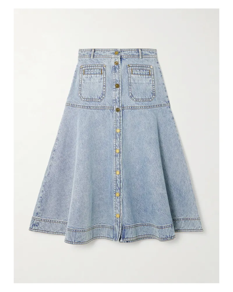 Zimmermann Midi-jeansrock - Blau Blau