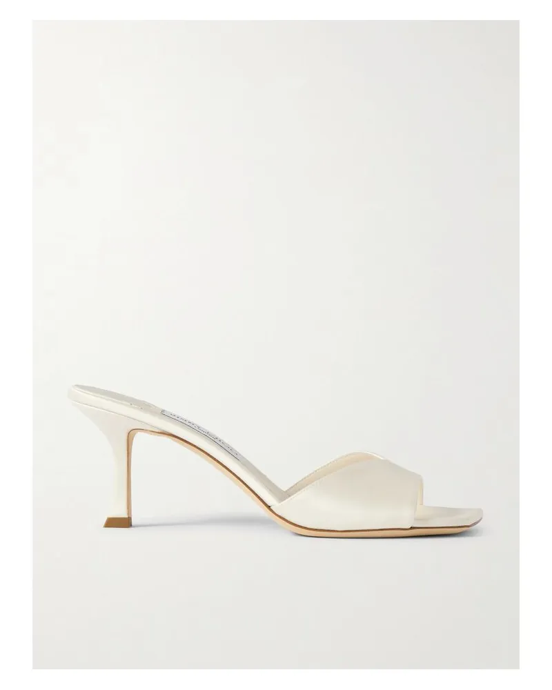 Jimmy Choo Skye 70 Mules Aus Satin - Elfenbein Elfenbein