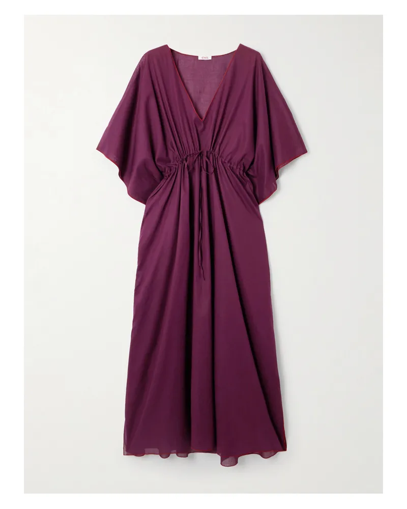 Eres Voilier Kaftan Aus Baumwoll-voile - Burgunder Burgunder