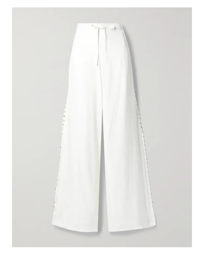 Altuzarra Mani Hose Mit Weitem Bein Aus Crêpe - Weiß Weiß