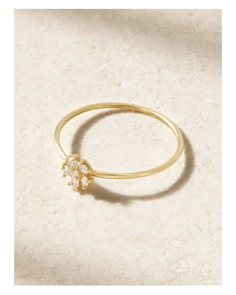 Jennifer Meyer Flower Ring Aus 18 Karat Gold Mit Diamanten Gold