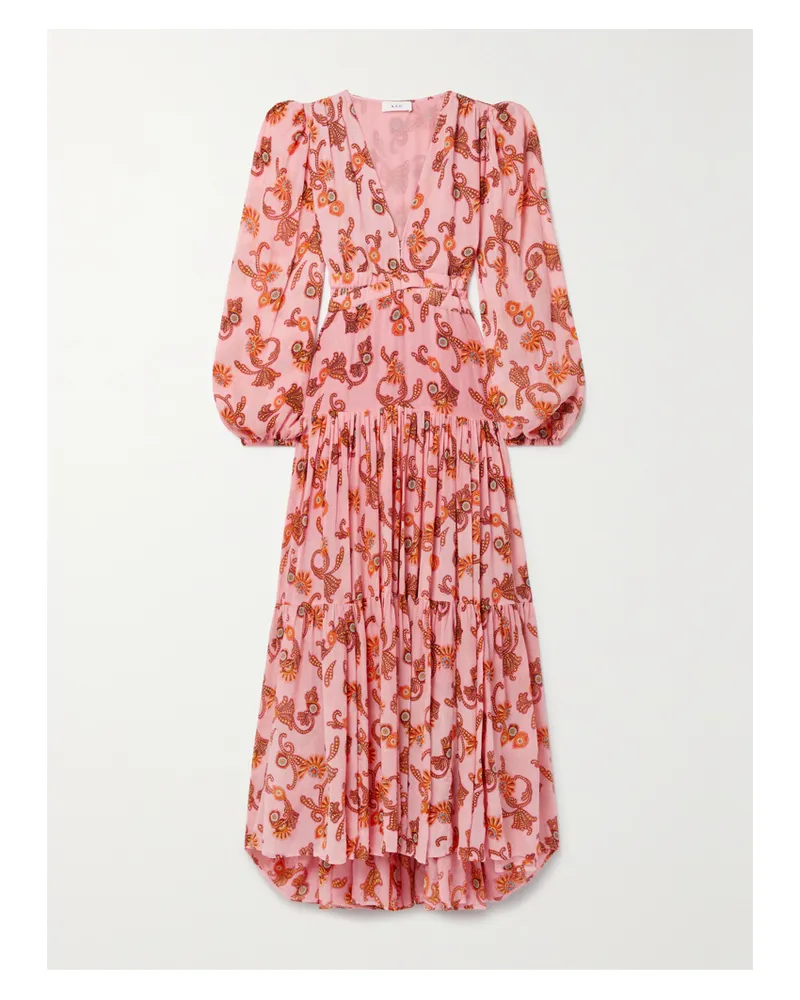 A.L.C. Annie Maxikleid Aus Seidenkrepon Mit Print - Mehrfarbig Mehrfarbig