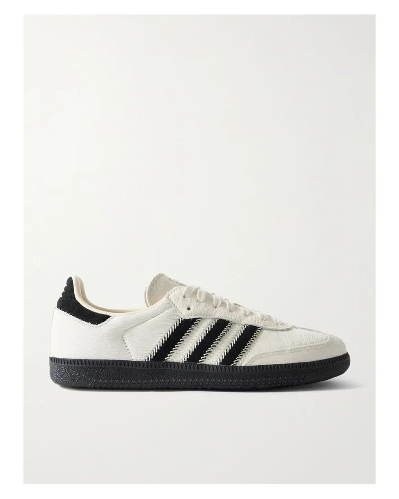adidas Samba Og Sneakers Aus Kalbshaar Mit Velourslederbesätzen - Wollweiß Wollweiß
