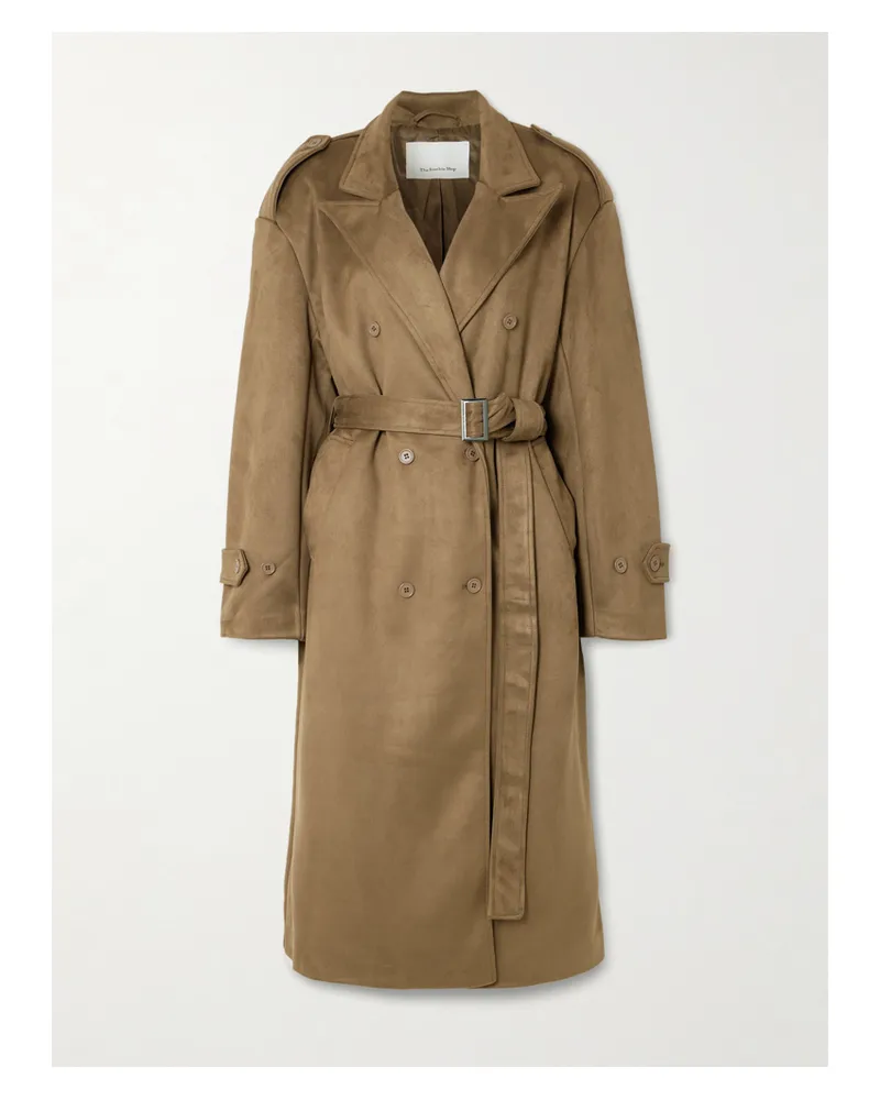 FRANKIE Shop Pembroke Gebürsteter Trenchcoat - Braun Braun
