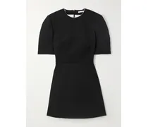 Minikleid Aus Grain De Poudre Aus Wolle - Schwarz