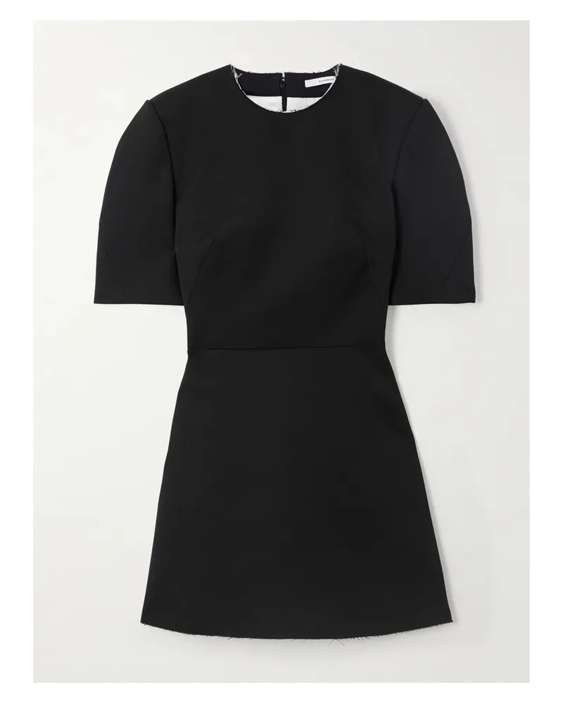 Givenchy Minikleid Aus Grain De Poudre Aus Wolle - Schwarz Schwarz