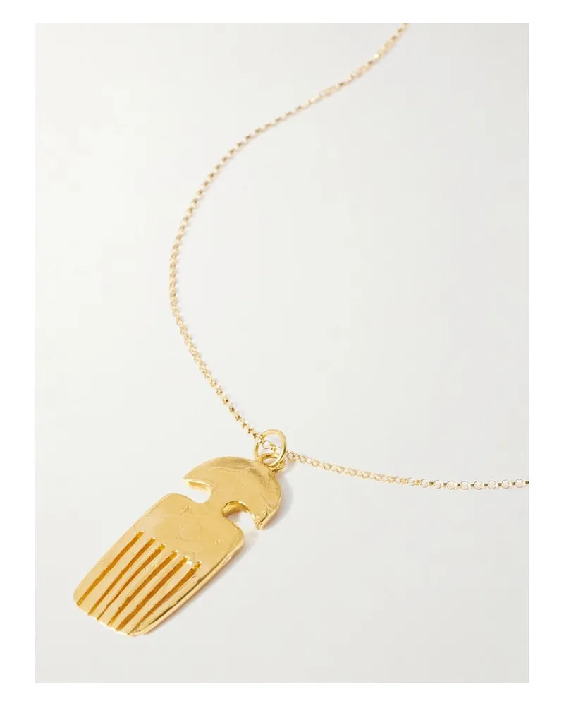 Alighieri The Vanity Comb Kette Aus Metall Mit Auflage Aus Recyceltem Gold Gold