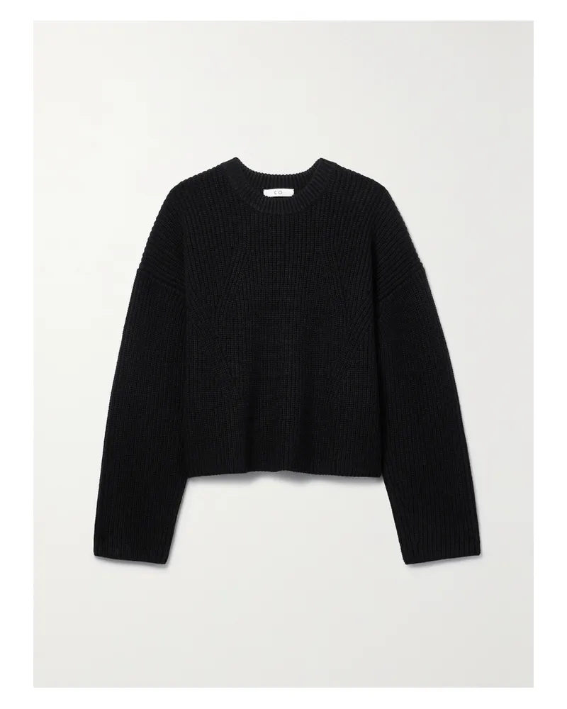 Co Pullover Aus Gerippter Wolle - Schwarz Schwarz