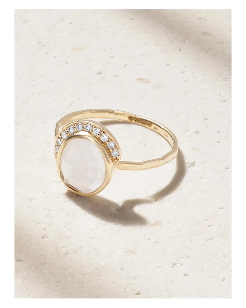 Melissa Joy Manning Freeform 14-karat Gold, Moonstone And Diamond Ring Gold