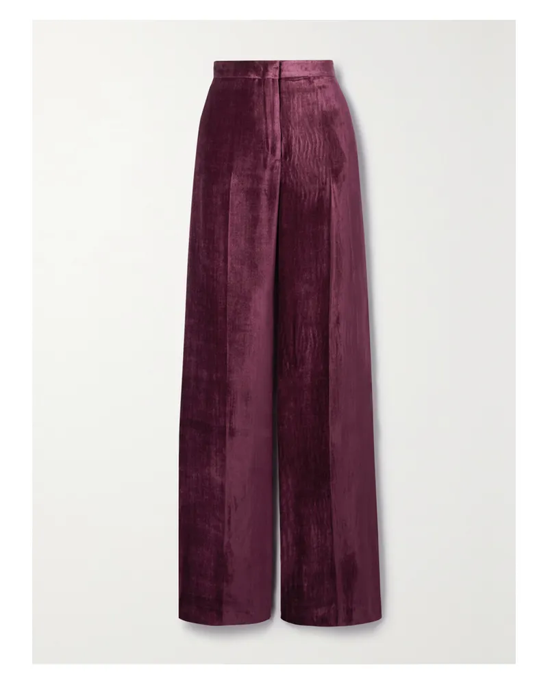 Gabriela Hearst Net Sustsain Boyne Hose Mit Weitem Bein Aus Bioseidensamt - Rot Rot