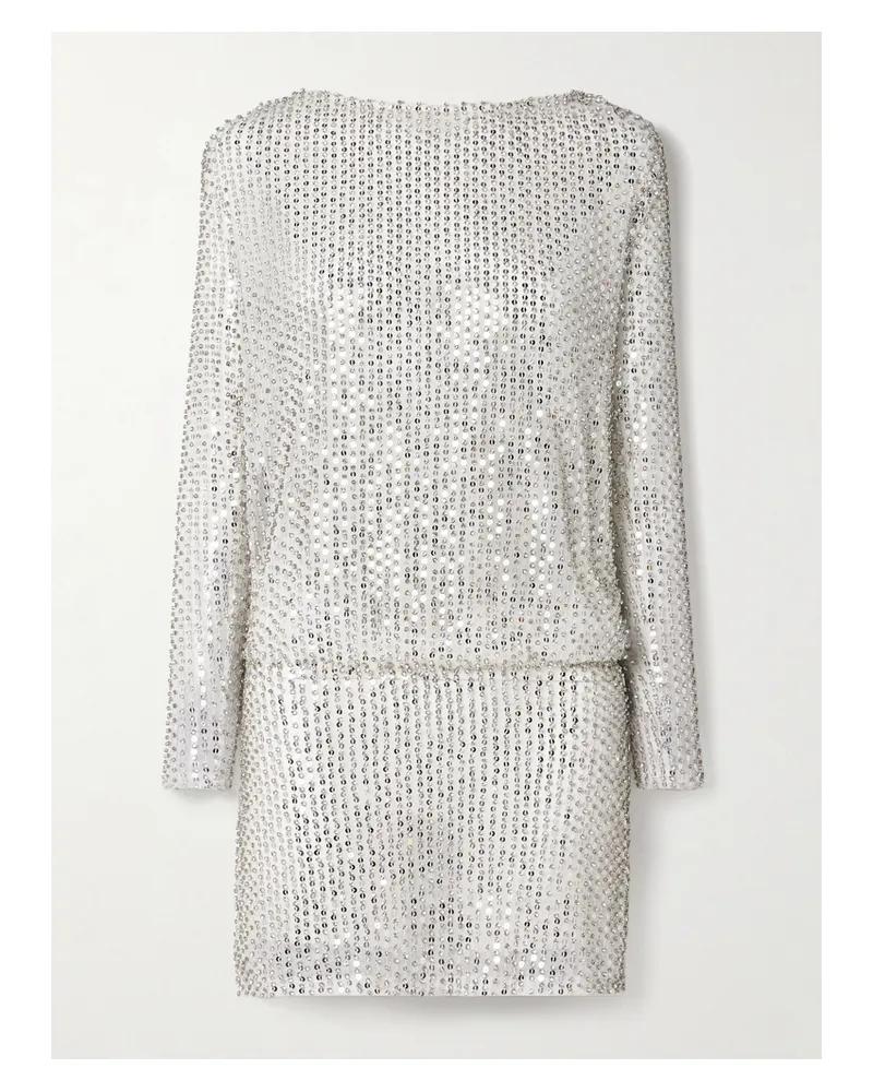 Retrofête Danae Rückenfreies Minikleid Aus Tüll Mit Verzierungen - Silber Silber