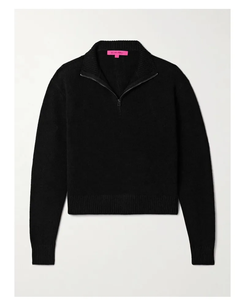 The Elder Statesman Kaschmirpullover Mit Reißverschluss - Schwarz Schwarz