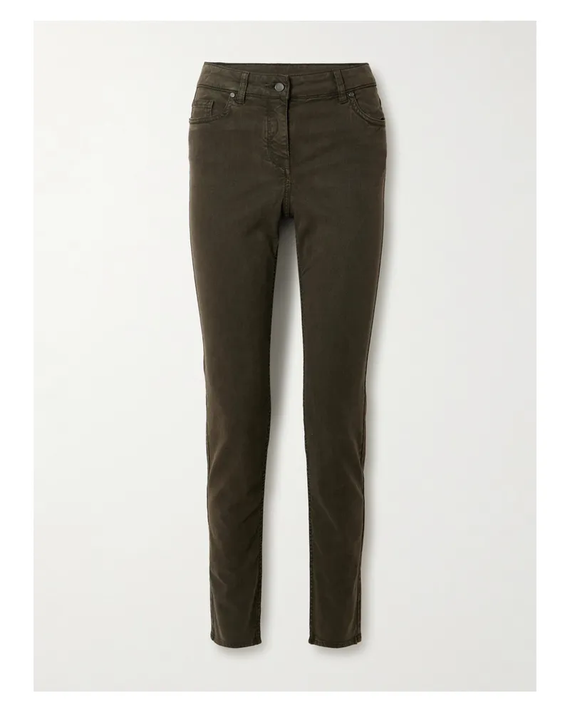 PURDEY Hose Mit Schmalem Bein Aus Stretch-twill Aus Einer Mischung Aus Baumwolle, Tencel™ Und Seide - Grün Grün