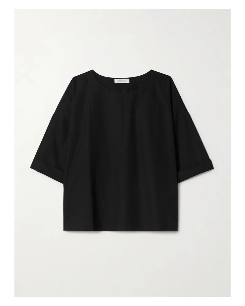 Suzie Kondi Saria T-shirt Aus Baumwollpopeline - Schwarz Schwarz