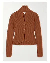 Loewe Cardigan aus Rippstrick Braun