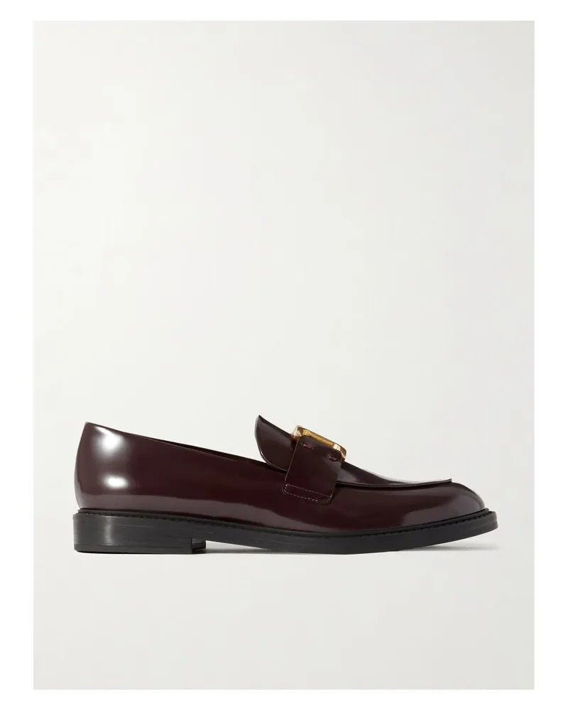 Chloé Marcie Loafers Aus Leder Mit Verzierungen - Burgunder Burgunder